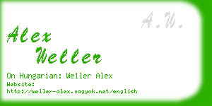 alex weller business card